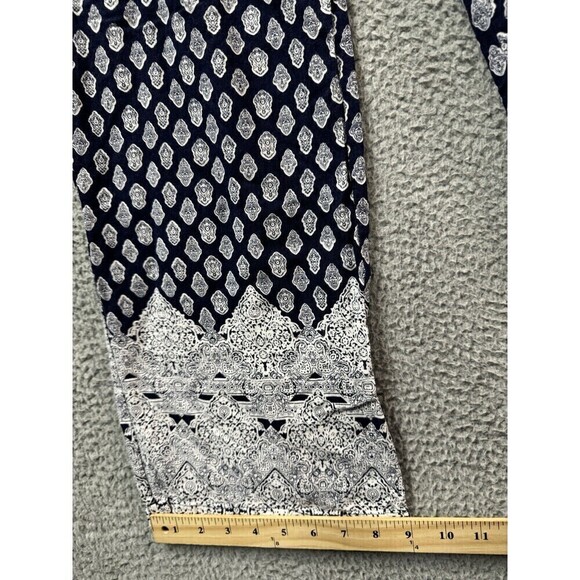 Sim & Sam Pants Womens S Blue Palazzo Boho Wide Leg  Floral Lounge - Picture 7 of 11